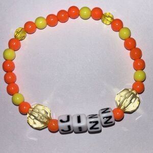 Beaded Stretch Bracelet Blue Y2K Handcrafted Adult Humor Gag Gift Jewelry
